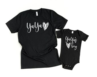 Yaya's Boy Shirt (script)  | Yaya's  Girl | Yaya Shirt | | Matching Yaya & Me Shirts | New Yaya gift | Mother's Day | Mother's Day Gift W