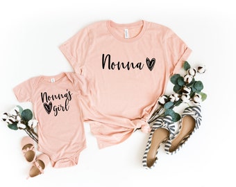 Nonna's Girl Shirt (script)| NonnaShirt| Matching Nonna & Me Shirt | New Grandma Gift | Nonna's boy | Mother's Day | Grandparents Day B