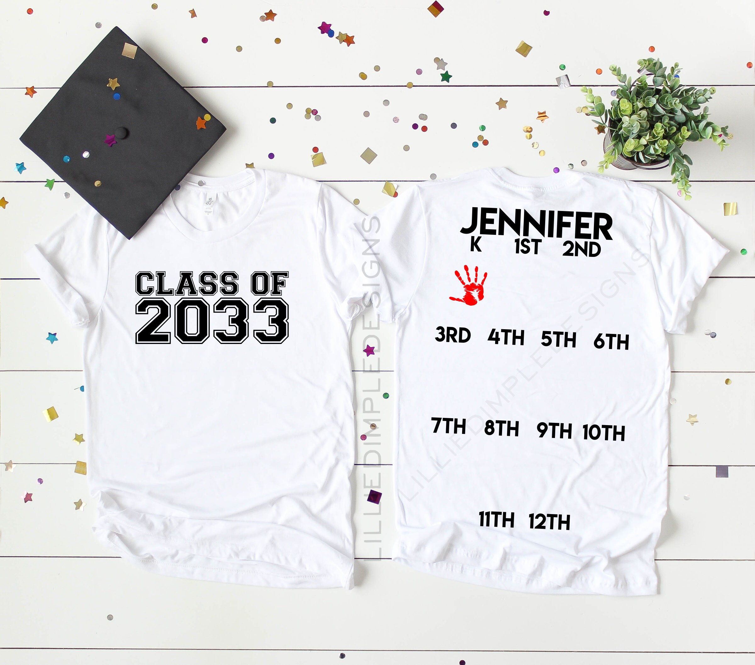 Kid's Hand Print School Keepsake T Shirt 58B