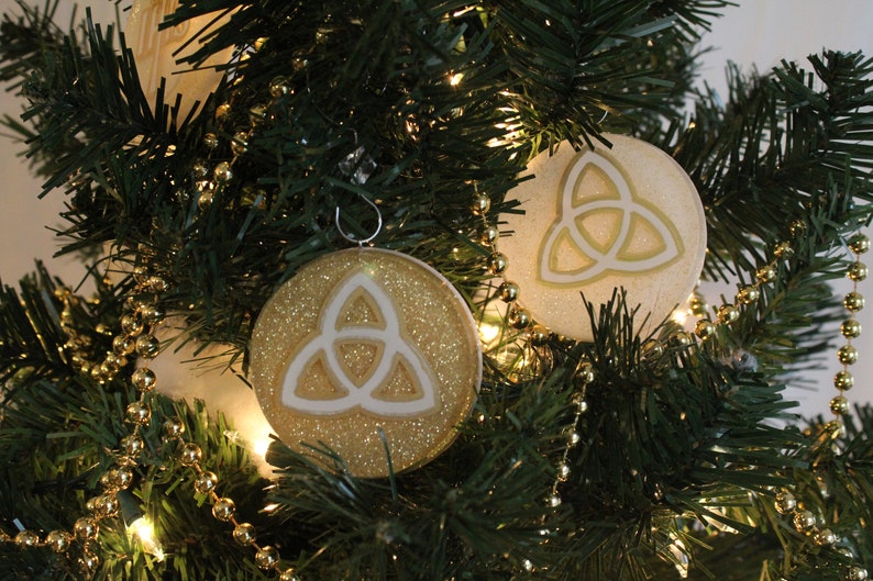 Trinity Chrismon Ornament white or Gold Etsy