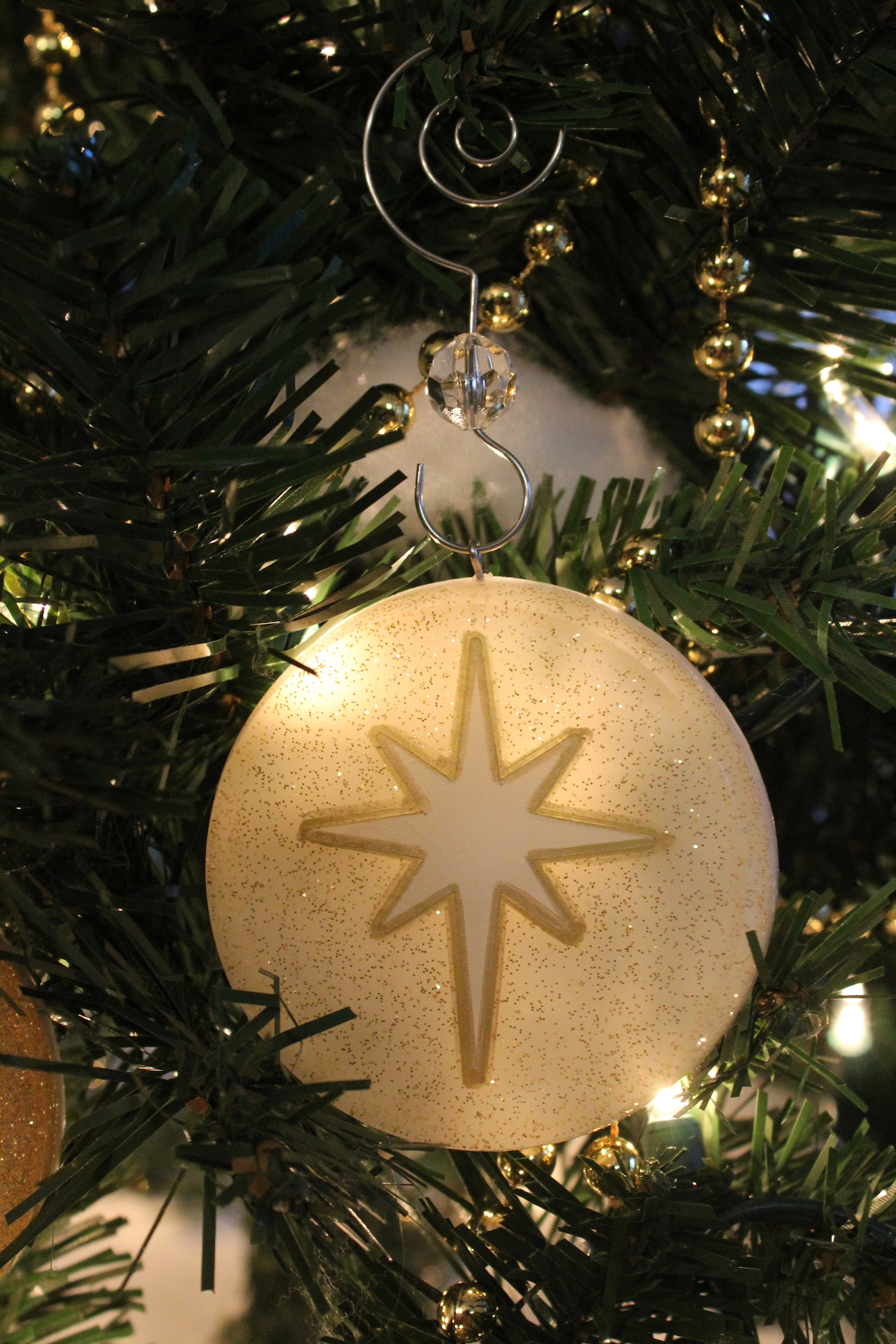 Nativity Star Chrismon Ornament white or Gold Etsy