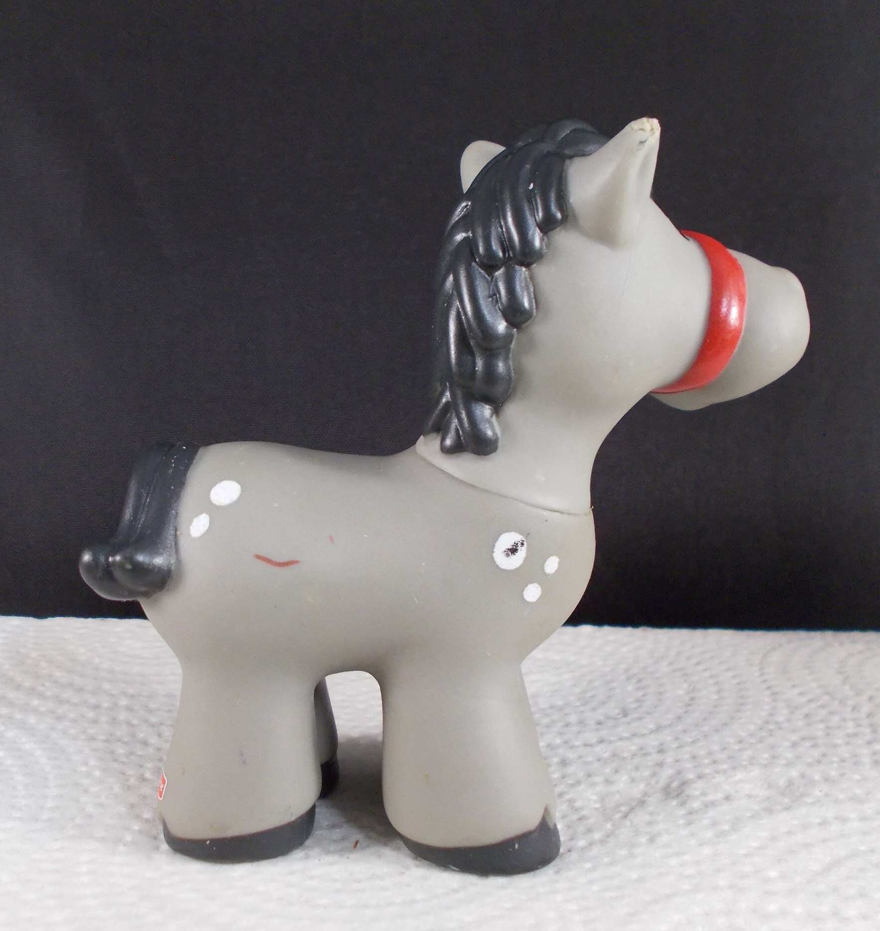 Fisher Price Little people Gray Horse with Black Mane | Etsy
