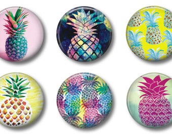 MAGNETS DE PIÑA Coloridas ? Imanes lindos de casilleros para las niñas Imanes de refrigerador ? Imanes lindos de pizarra blanca ? Imanes de oficina