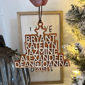 Personalisierte Ornament mit Namen - Familie Weihnachten Ornament - Weihnachtsbaum Ornament