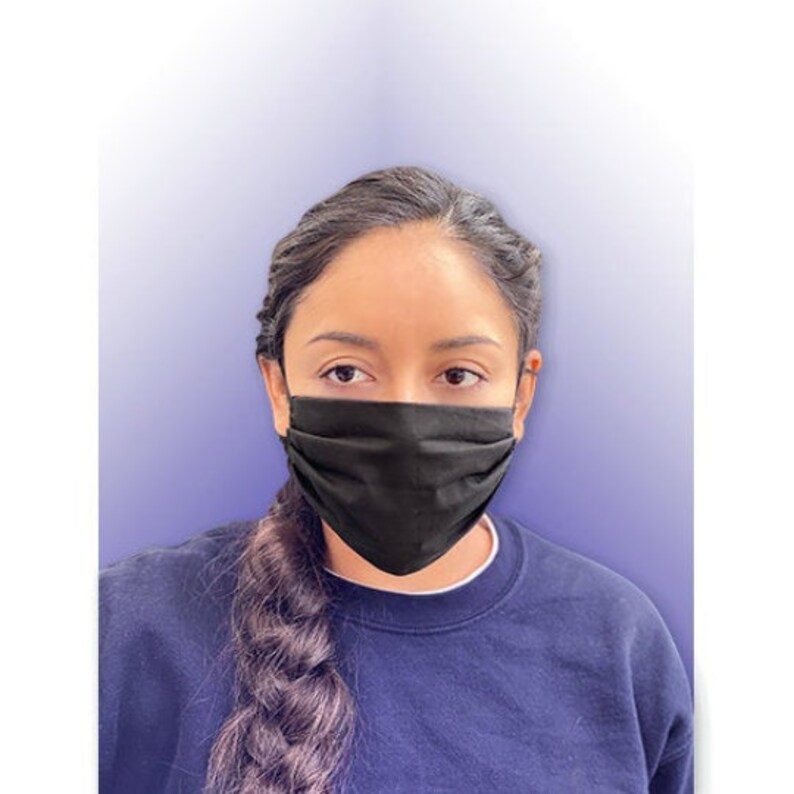 100 Cotton Black Face Mask Made in USA Washable and Etsy