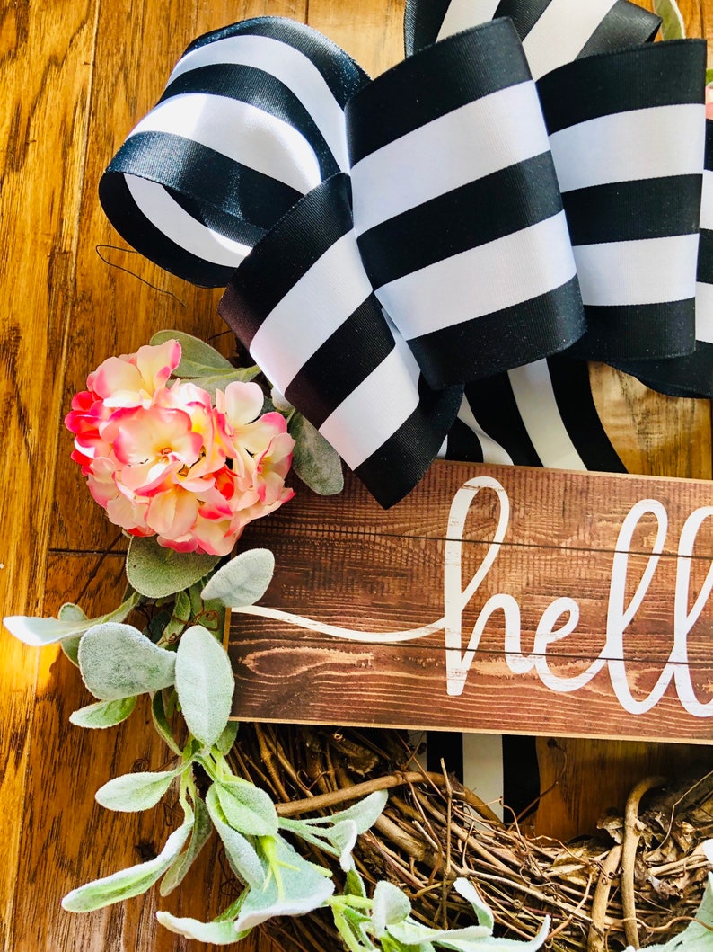hello Summer Grapevine Wreath Farmhouse Wreath Door Decor Summer Wreath Front Door Wreath Summer Farmhouse Wreath Front Door Wreath