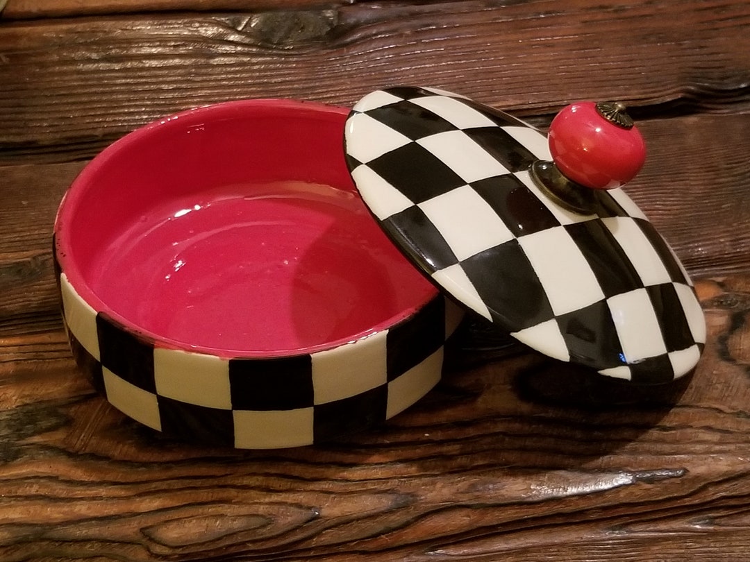 Decorative Bowl With Lid Etsy