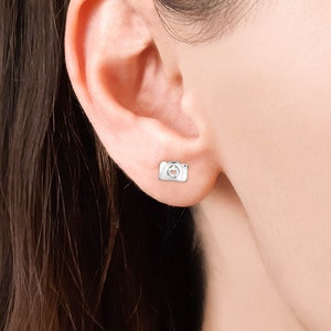 Camera earrings studs shop