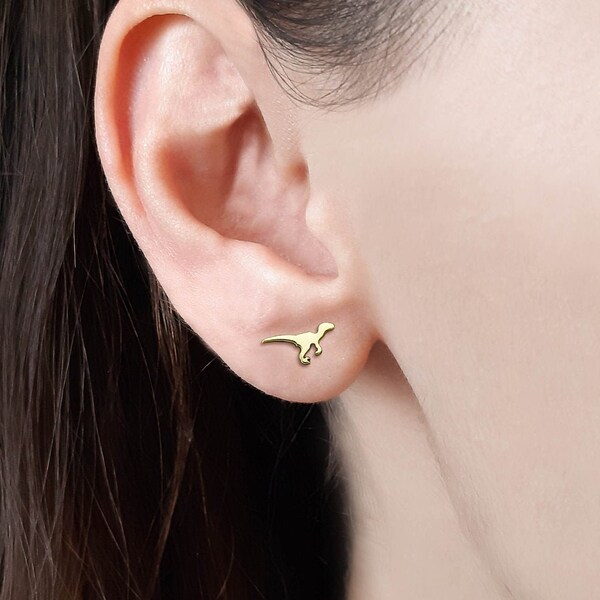 Wire Earrings Earth Cream Gold - Dinosaur Designs main image 1