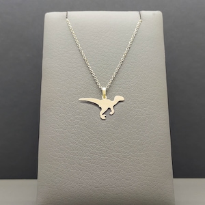 Dinosaur Charm in 14 Karats Solid Gold, Yellow Gold, T-Rex Gold Necklace, Small Dinosaur Pendant, Animal Jewelry, Delicate Dino Necklace