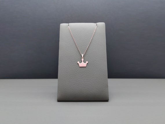 14K Tiny Gold Crown Charm Solid Rose 