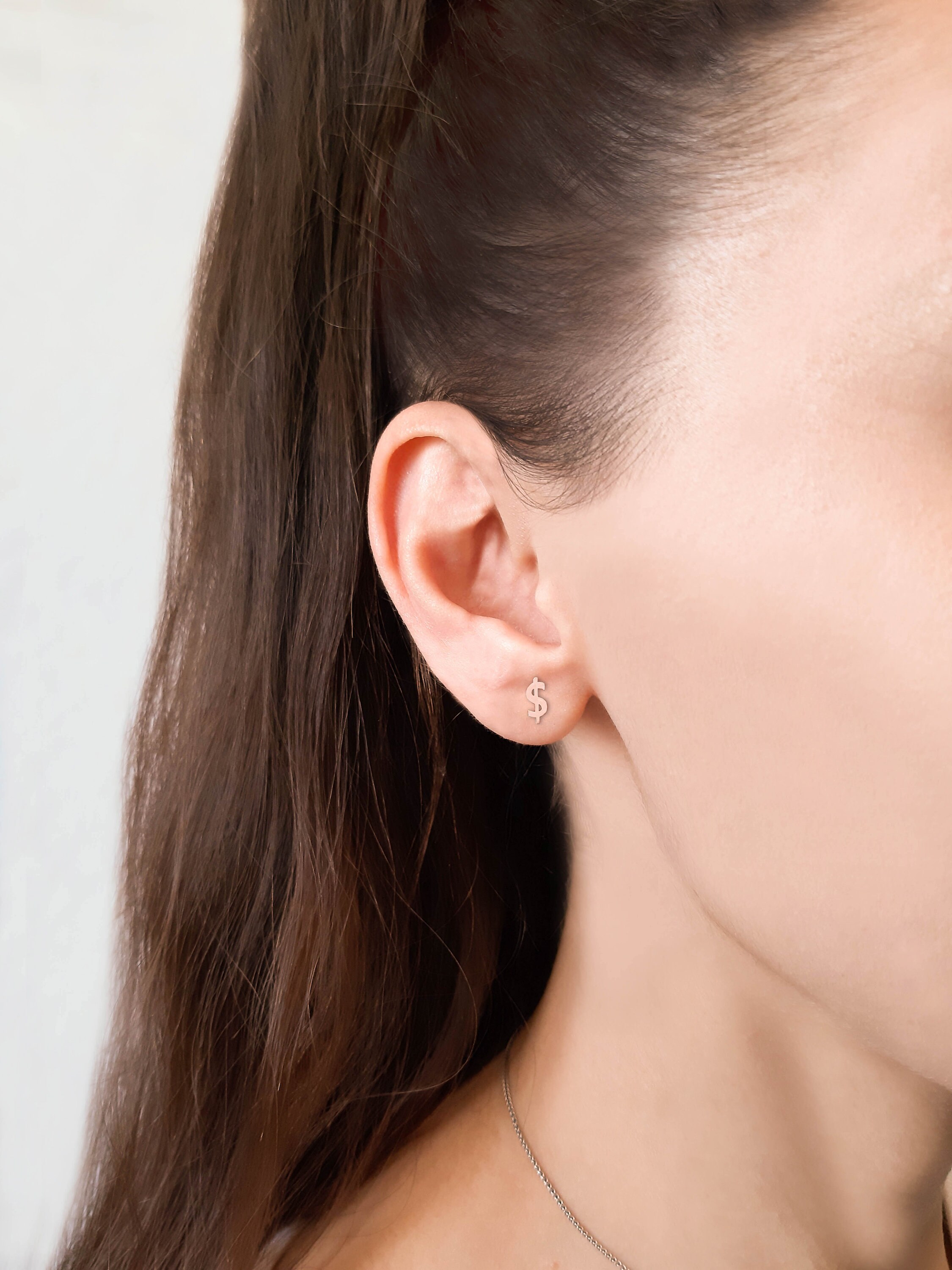 Gold dollar earrings best sale