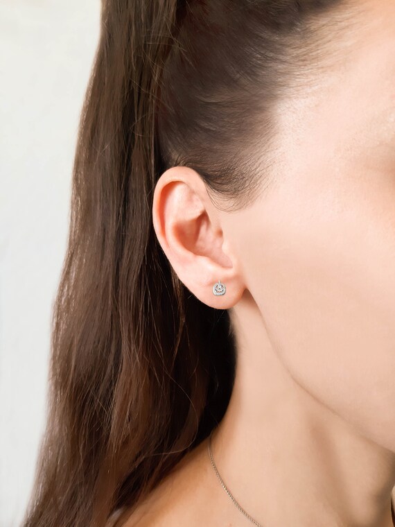 Rose gold pumpkin sale earrings