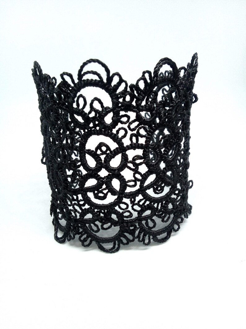 Black Lace Cuff Bracelet Chic Elegant Bracelet Lace Jewelry Etsy