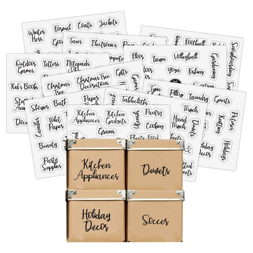 150 Labels for Storage Bins 15 Blank Labels Farmhouse Font - Etsy