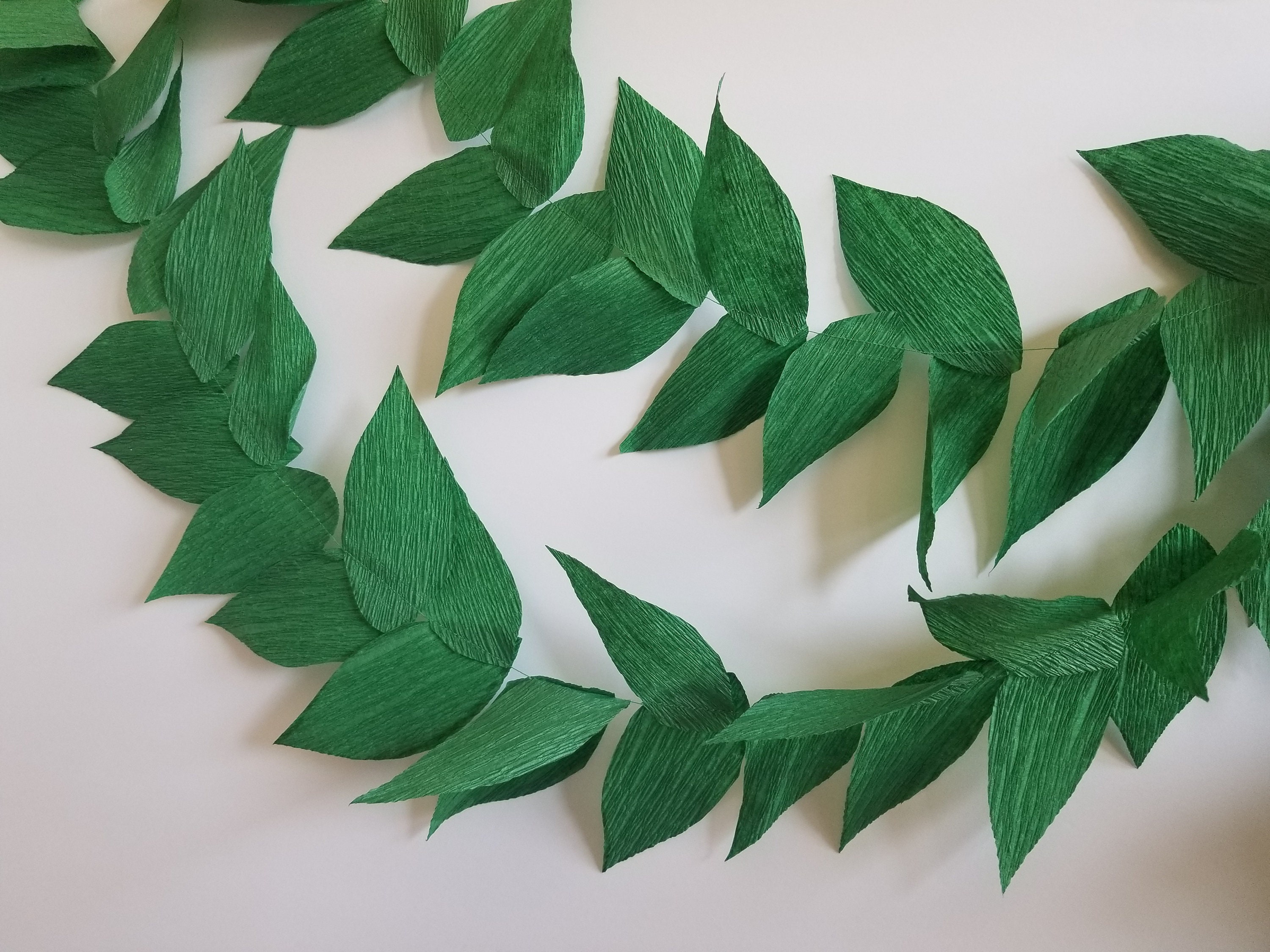 diversión Ajustarse Dolor Hojas de papel crepé guirnalda de hojas guirnalda de - Etsy España