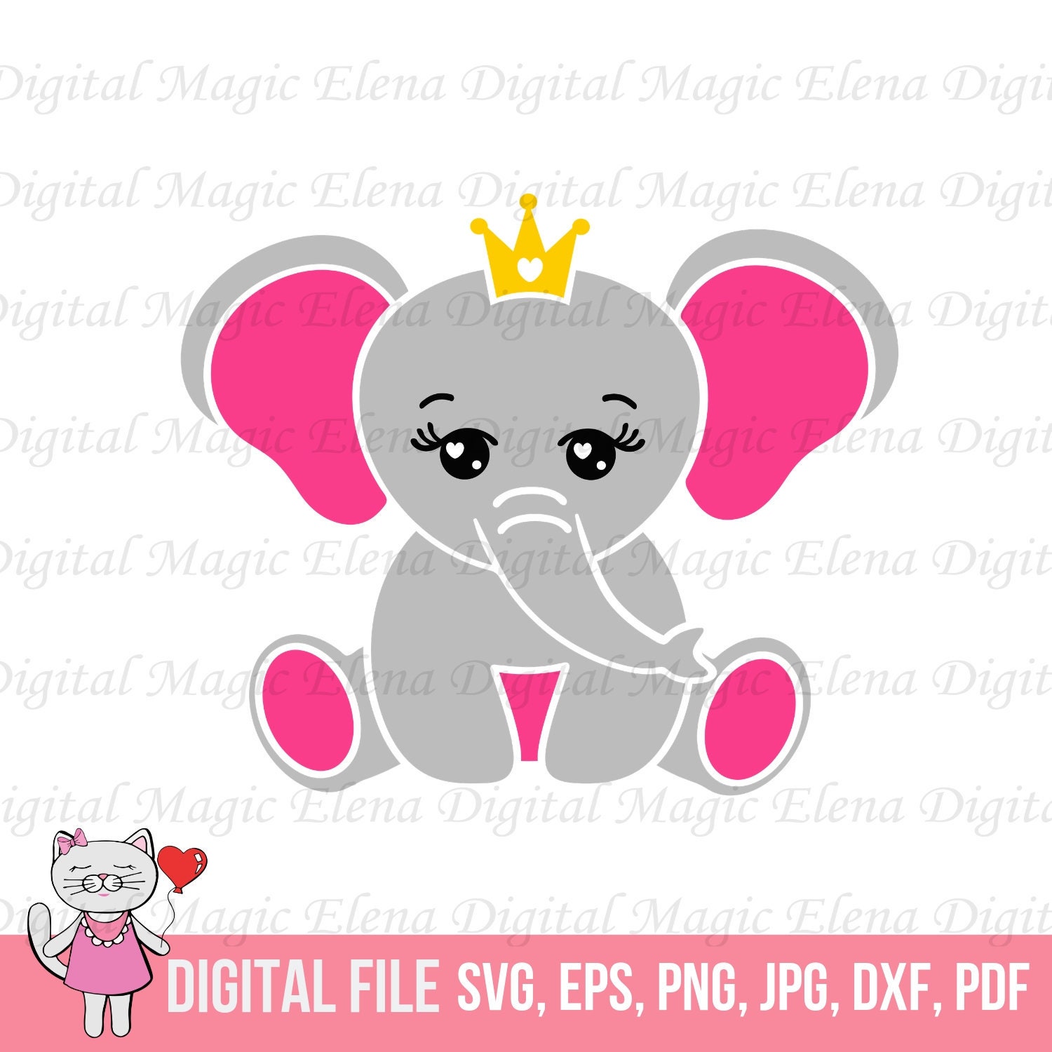 Baby Shower Elephant Svg
