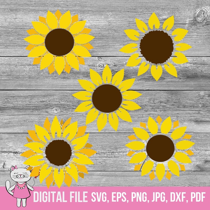 Download Sunflower Monogram Svg Silhouette Cutting Files Svg Files Cricut Cut Files Sunflower Svg Flower Monogram Svg Clip Art Art Collectibles