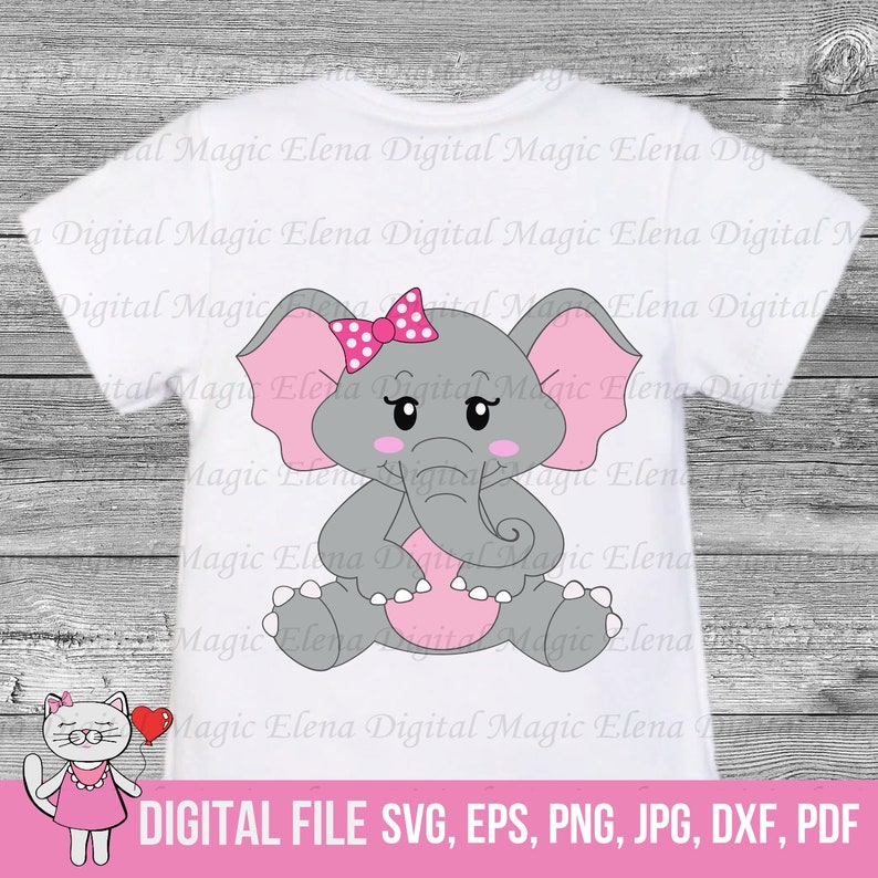 Free Free 119 Baby Elephant With Bow Svg SVG PNG EPS DXF File