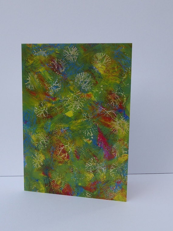 Vibrant Blank card. Colorful art card