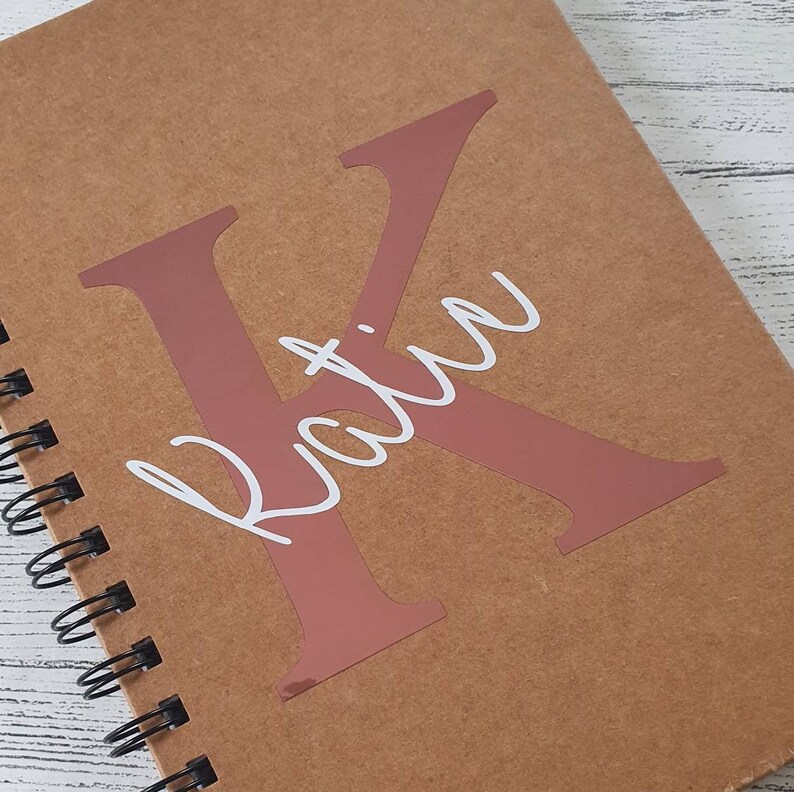 Personalised A5 Kraft Spiral Notebook Etsy UK