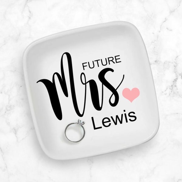 Future Mrs Personalized Engagement Ring Dish For Her