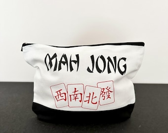 Personalized Mahjong Money Bag: Custom Canvas Pouch