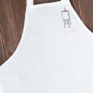 Art Teacher Apron, Personalized Artist Apron, Teacher Appreciation Apron, Custom Art Apron with Pockets, Gift for Artist