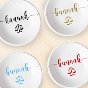 Lawyer Jewelry Dish, Lawyer Gift for Women, Lawyer Graduation Gift, Law Student Gift, Gift for Best Friend Grad