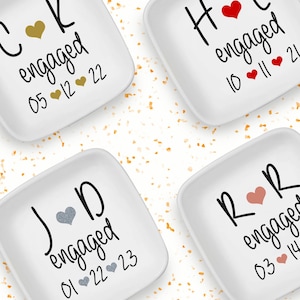 Personalized Jewelry Dish for Newly Engaged Couples