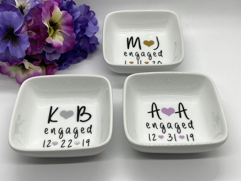 Engaged Ring Dish Engagement Ring Dish Engagement Gift Etsy