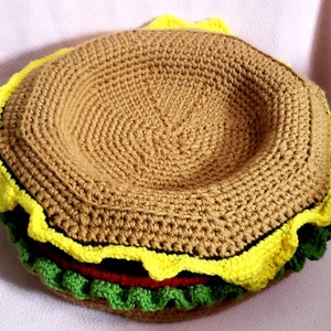 Unique Cat Dog Pet Crocheted  Bed Cheeseburger Handmade in USA