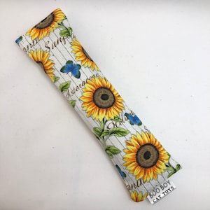 Gran catnip recargable y Silvervine Kicker / patrón de girasol Canvas Cat Toy con catnip orgánico y Silvervine