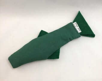Refillable Catnip Fish Cat Toy | Canvas Cat Toy with Organic Catnip and Silverine