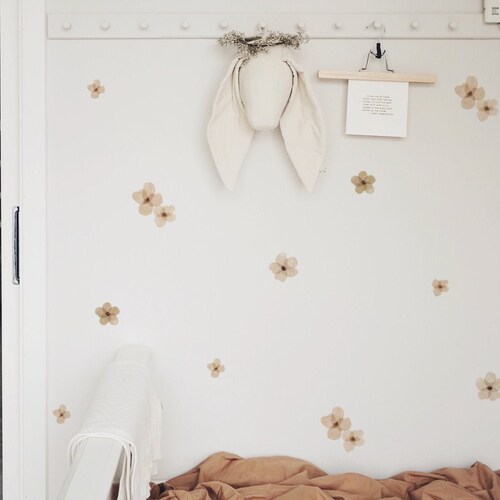 Meadow Flowers Fabric Wall Stickers Removable & Reusable Etsy