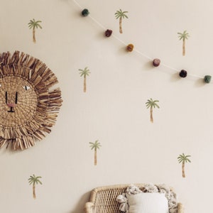 Palm Trees Fabric Wall Stickers. Removable & Reusable.