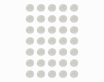 Grey Polka Dots Fabric Wall Stickers. Removable & Reusable. Olga Ptashnik Collection.