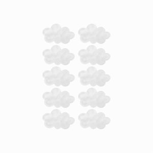 Pegatinas de pared de tela con nubes de acuarela gris. Desmontables y reutilizables.