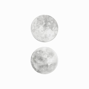 Watercolour Moon Fabric Wall Sticker. Removable & Reusable.