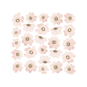 Emma Flowers Fabric Wall Stickers - Removable & Reusable