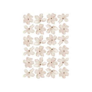Neutral Summer Flowers Fabric Wall Stickers - Removable & Reusable