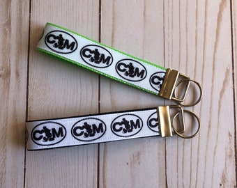 CM Key Fob - Wristlet Key Fob - Key Fob Wristlet Keychain- Wrist Lanyard - Wristlet Key Landyard Strap