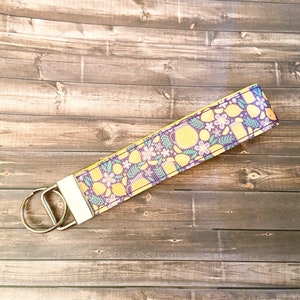 Violet Lemonade Key Fob - Wristlet Key Fob - Key Fob Wristlet Keychain- Wrist Lanyard - Wristlet Key Landyard Strap