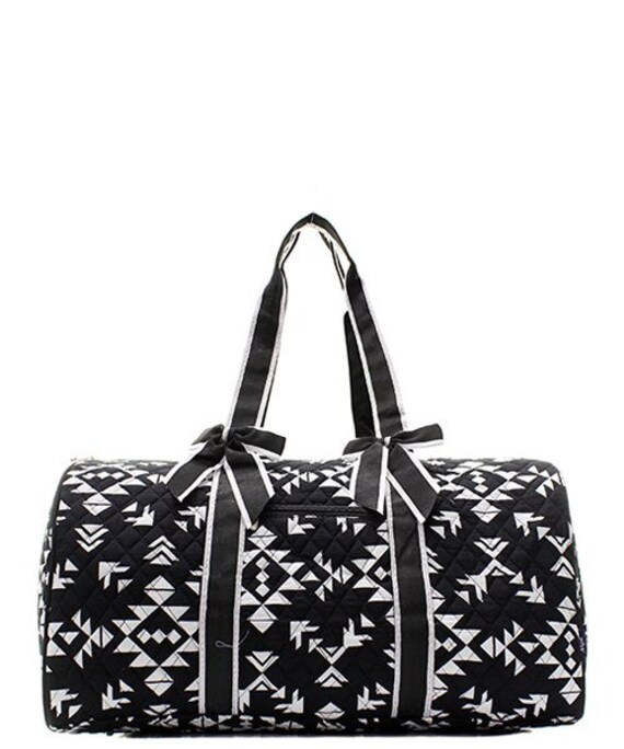 black quilted gym bag