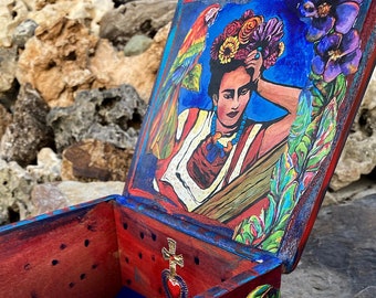 Frida Kahlo Art Box Cigar Box Frida Art