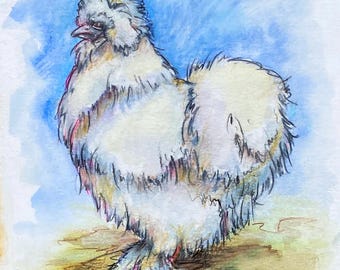 Chinese Silkie Chicken fine art print