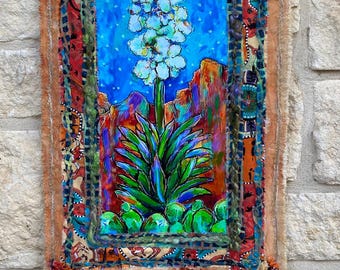 Yucca Desert Textile Art Tapestry