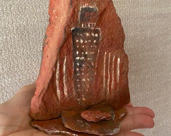 Southwest Decor - Ancient Anasazi Puebloan Inspired - Sandstone Rock Sculpture