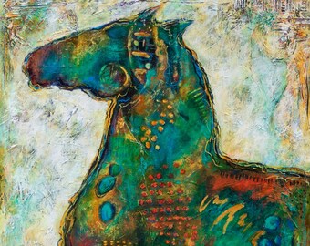 Contemporary Horse Painting, Horse painting, Contemporary Art, Horses, Southwest Art, Contemporary Horse, Western Art, Santa Fe, Equine art