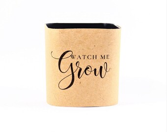 Watch Me Grow Baby Shower Succulent Wrapper - Natural; Packs of 10, 20, 30, 40, 50
